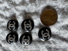 Set Of 5 Chanel Cc Classic Black   Silver Buttons 15mm Sparkly