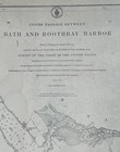 1920 Nautical Coastal Chart 315 Bath And Boothbay Harbor georgetown westport Map