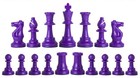 Purple   White Chess Pieces 20  Royal Vinyl Board - Triple Weight Chess Set
