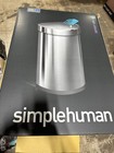 Simplehuman 45 Liter   12 Gallon Semi-round Automatic Sensor Trash Can  Brushed