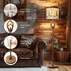 Vintage Deer Antlers Floor Lamps For Living Room With Night Light  Bronze-2