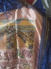 Vintage Silk-fringed  New York   Rockefeller Center Souvenir Pillow Cover 40 s