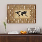 68 Large World Map Shot Glass Display Case Rustic Shot Glass Holder 37x 24 4in B