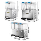 Vevor Commercial Juice Dispenser Cold Beverage Drink Dispenser Machine 1 2 3tank