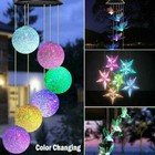 Solar Wind Chimes Lights Led Garden Outdoor Color Changing Hanging Waterproof Us