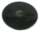 Antique Black Glass Button  Imitation Fabric Texture  Faceted  Silver Luster