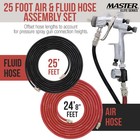 25 Foot Air And Fluid Hose Assembly Set For Spray Guns  Paint Pressure Pot Tanks