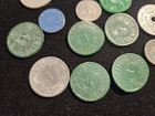 Lot Of 24 Sales Tax And Ration Tokens - Washington  Utah  Red And Blue Points