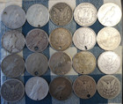 Roll Of 20 Morgan   Peace 90  Junk Silver Dollars Damaged Poor Ugly Holed Culls