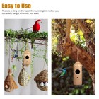 Hummingbird House Wooden Hand Craft Ornament Outdoor Garden Patio Hanging Decor