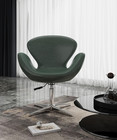 Raspberry Adjustable Swivel Accent Chair With 360   Turn  Polished Chrome Base  M