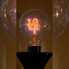 Valentine s Day Love Light Bulb - Vintage Aerolux Style W  Orange Neon Glow New