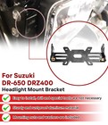 Led Headlight Mounting Bracket Kit For Suzuki Dr-650 Drz400 With 4x6 Headlight