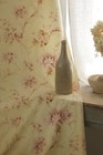 Art Nouveau Faded Floral Fabric Antique French Design C1890 Printed Cotton Larg