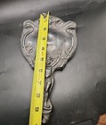    antique Art Nouveau Silverplate Repousse Hand Mirror Cherub Cupid Arrows Mirror