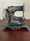 Antique Cast Iron Sewing Machine Ornate Detailing Black Pre-1930