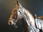 Vintage Cast Metal Copper  Copper Clad Horse Statue