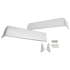 13x10 Stainless Bowtie Drop Sun Visor W Chopped Trim Peterbilt 379 386 389 2005 