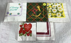 Vintage Lot Paper Cocktail Napkin 13 New Packs Christmas Easter Holiday Read