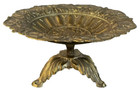 Antique Metal Fruit Bowl 9 25  Pedestal Vase Art Nouveau Trinket Dish