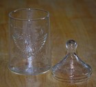 Vintage Glass Apothecary Jar American Eagle And Stars Design Made In Usa