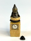 Porcelain Hinged Trinket Box Big Ben Clock Tower   Bobby Helmet London England