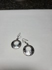 Vintage Mexico 925 Sterling Silver Abalone Inlay Dangle Earrings
