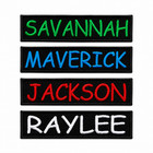  love It   Custom Embroidered Name Tag 4in X 1in Size