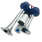 Hart 2 Silver Trumpet Air Horn - Impact Style Drill Truck Train Horn  tool Only 