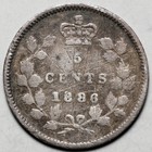 1886 Canada Silver 5 Cents
