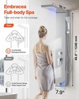 Vevor Shower Panel Tower System St  Steel Column Rainfall Waterfall Head 5 Modes