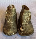 Victorian Era Antique Leather Baby Button-up Shoes Boots