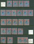 Sg 117-117d Bermuda Mint   Used On 9 Stockcards  A Nice Study Lot With Flaws   