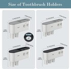 Toothbrush Holders Wall Mounted With Automatic Toothpaste Dispensers Us
