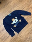 Vintage 2000s Polo Ralph Lauren Sitting Bear Usa Flag Knit Pullover 4t