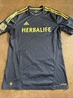 Adidas Men s Climacool Jersey Black Gold La Galaxy Herbalife Mls Soccer Vintage