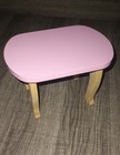 Vintage Pink Wooden Doll House  Barbie Doll Tabel Furniture Sturdy