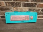 2 Logitech Mk250 Wireless Keyboard And Mouse Combo Compact Layout Rose And Black