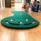 3 Holes Portable Golf Putting Green Mat Practice Indoor Training Non-skid Back