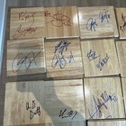 Nba Basketball Signed  Floorboard Lot 6x6  Wood Authentic Kyrie And Many Others