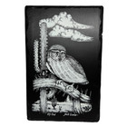 Vintage Barn Owl Slate Wall Plaque Jack Crane Cedar Point Souvenir Frank Weng