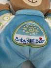 Fisher Price Baby s 1st Bear Blue Velour Satin Rattle Plush Stuffed Lovey 2008