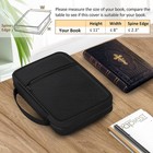 Protective Bible Cover Bible Book Case Carrying Church Bag With Handle Black Men