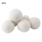 6 Wool Dryer Balls  Organic Wool Natural Laundry Fabric Softener Antistatic   