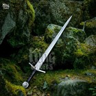 Medieval Single Handed Crusader Sword  Hand Forged Carbon Steel Spear Blade 