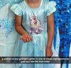 Disney Frozen Elsa Fantasy Nightgown Gown Pajamas Costume Princess Blue New Girl