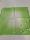 Vintage Ladies Hankies Lot Of 7 - Shades Of Light Or Lime Green Ex Cond