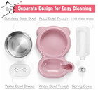 Dog Bowls  Cat Food And Water Bowl Set With Water Dispenser For Small Dogs Cats