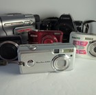 8 Digital Camera Parts Lot Sony Handycam Nikon Coolpix Canon G5 Parts Or Repair