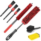 Car Wheel Rim Tire Brush Set  Detailing Wash Kit  Long Soft Detail Brushes 